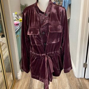 Purple velvet loft jacket size extra large